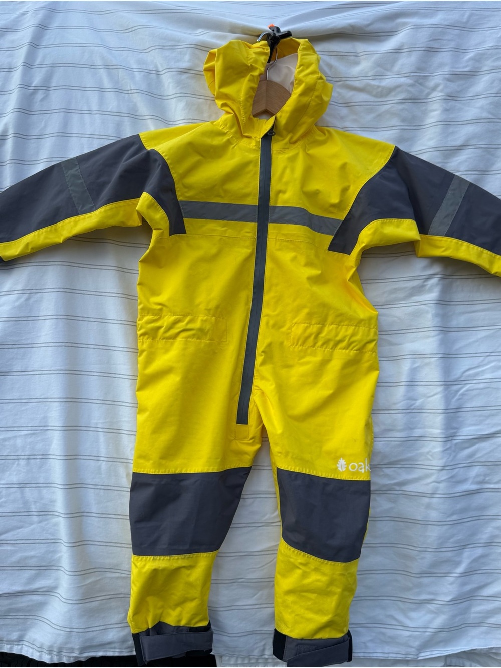 Oaki Toddler Trail One-Piece Rain Suit Yellow Gray 2T